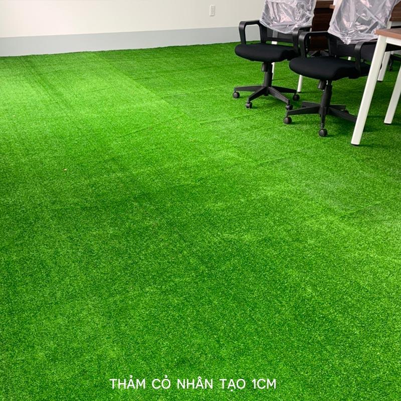thảm cỏ nhân tạo 1cm trải sàn trong nhà
