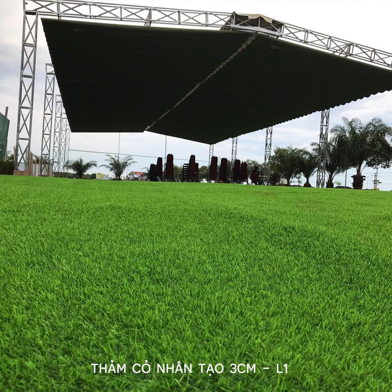 Thảm cỏ nhân tạo 3cm trải sân vườn