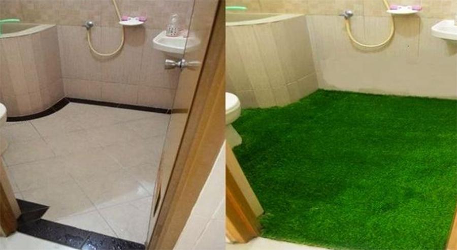 Thảm cỏ lót sàn nhà tắm