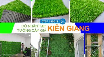 Thi công cỏ nhân tạo và tường cây giả tại Kiên Giang