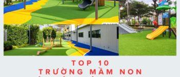 Top 10 sân trường mầm non trải cỏ nhân tạo đẹp